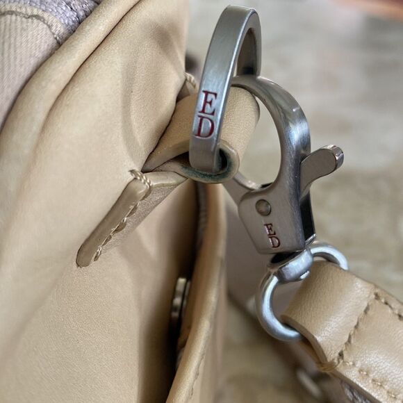 ED Ellen Degeneres Leather & Canvas Barrel Bag w/ Detachable Strap - Picture 8 of 16